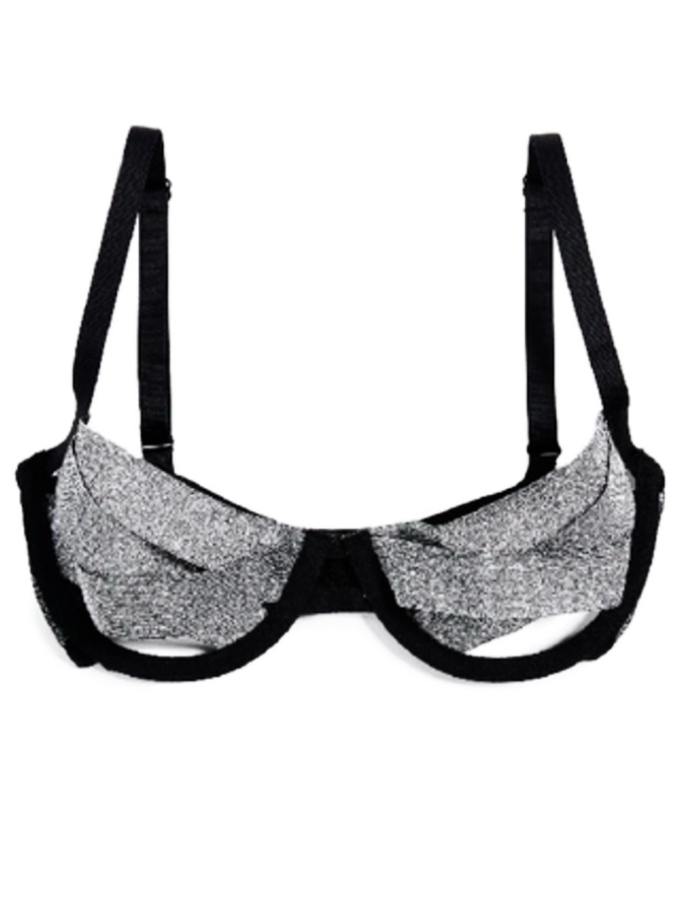 NWT Bluebella Emilia Silver Glitter Unpadded Strappy Underwire Bra 32D